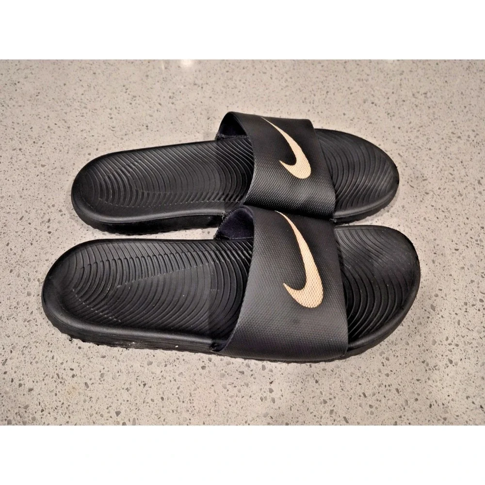Nike Kawa Slides 819352-001 Black/White Size 9.5